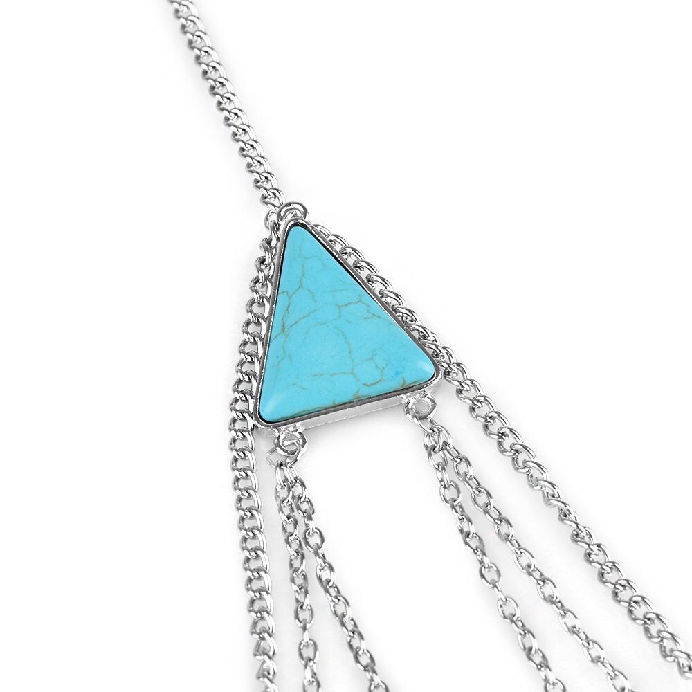 Turquoise Silver Layered Body Chain - Picture 4 of 4